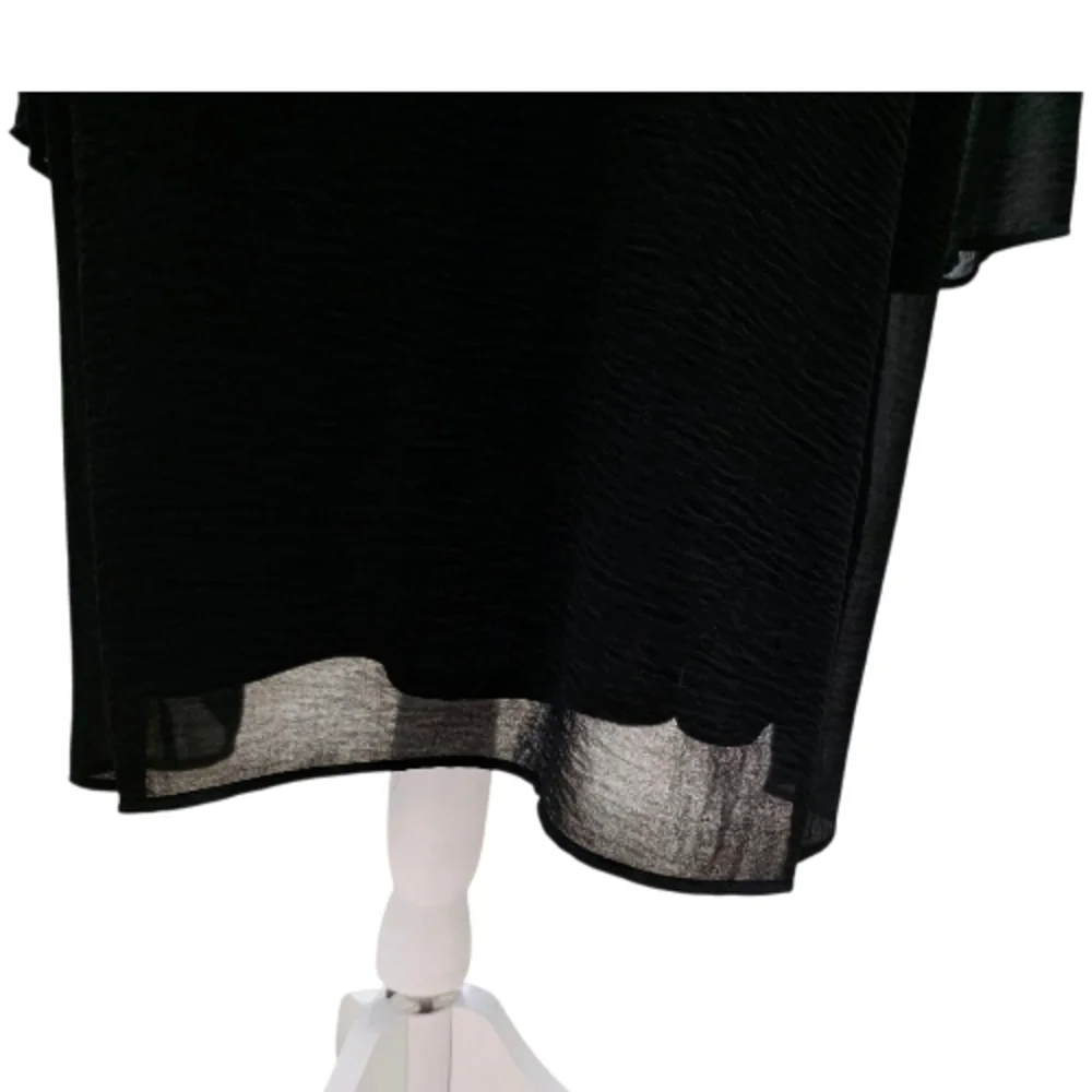 Tacera Elegant Black Long Sleeve Dress, Woman 2X - Picture 6 of 9